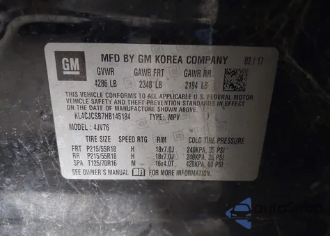 2017 Buick Encore Essence z USA, uszkodzony, nr VIN KL4CJCSB7HB145184